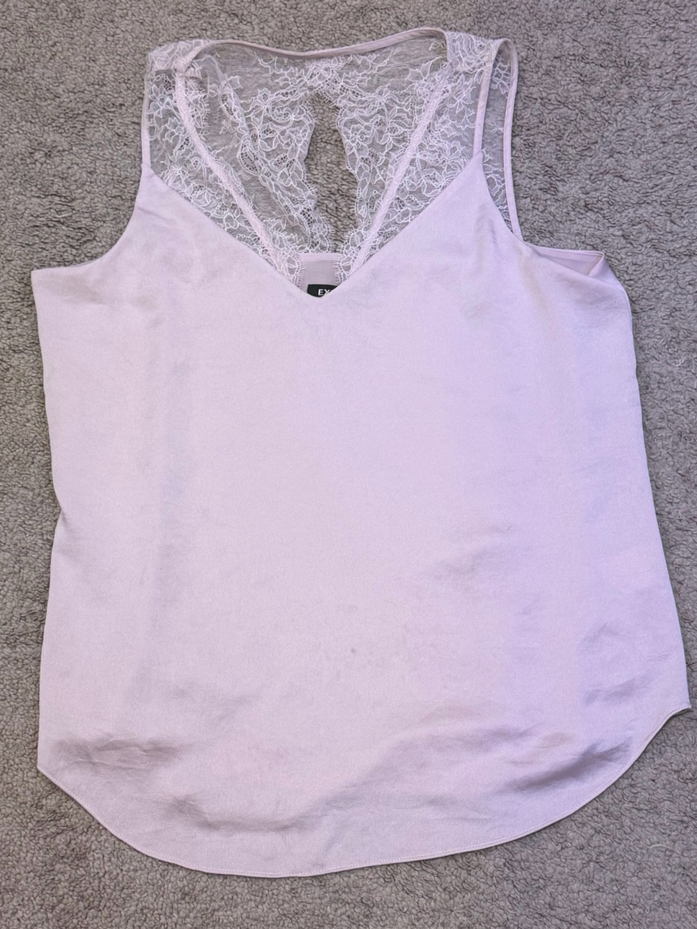 Express Dusty Rose Pink Lace-Back Camisole